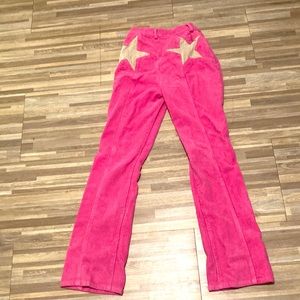 Pink wide leg pants